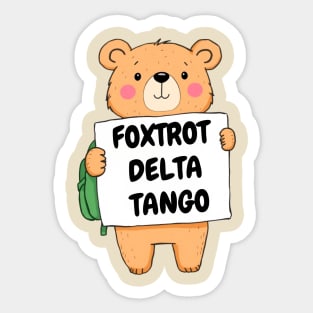 Foxtrot-Delta-Tango Sticker